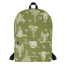 Load image into Gallery viewer, Green Cowgirl Pattern Backpack