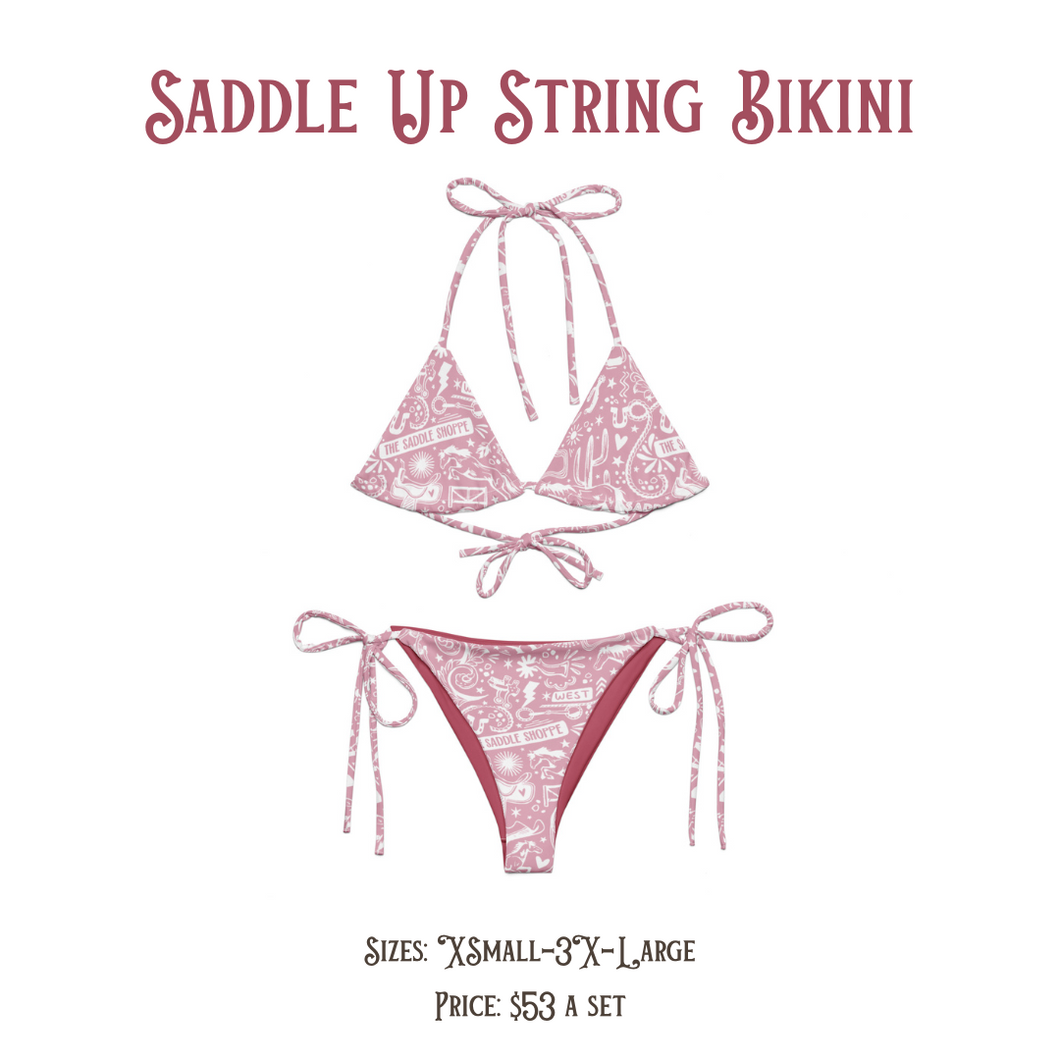 Saddle Print String Bikini