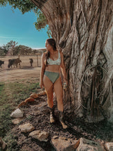 Load image into Gallery viewer, &quot;The Saddle Shoppe Pattern&quot; Bikini--TOP ONLY
