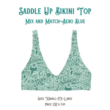Load image into Gallery viewer, &quot;The Saddle Shoppe Pattern&quot; Bikini--TOP ONLY

