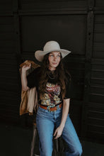 Load image into Gallery viewer, &quot;Mellow Yellow&quot;--XOXO Saddle Tshirt
