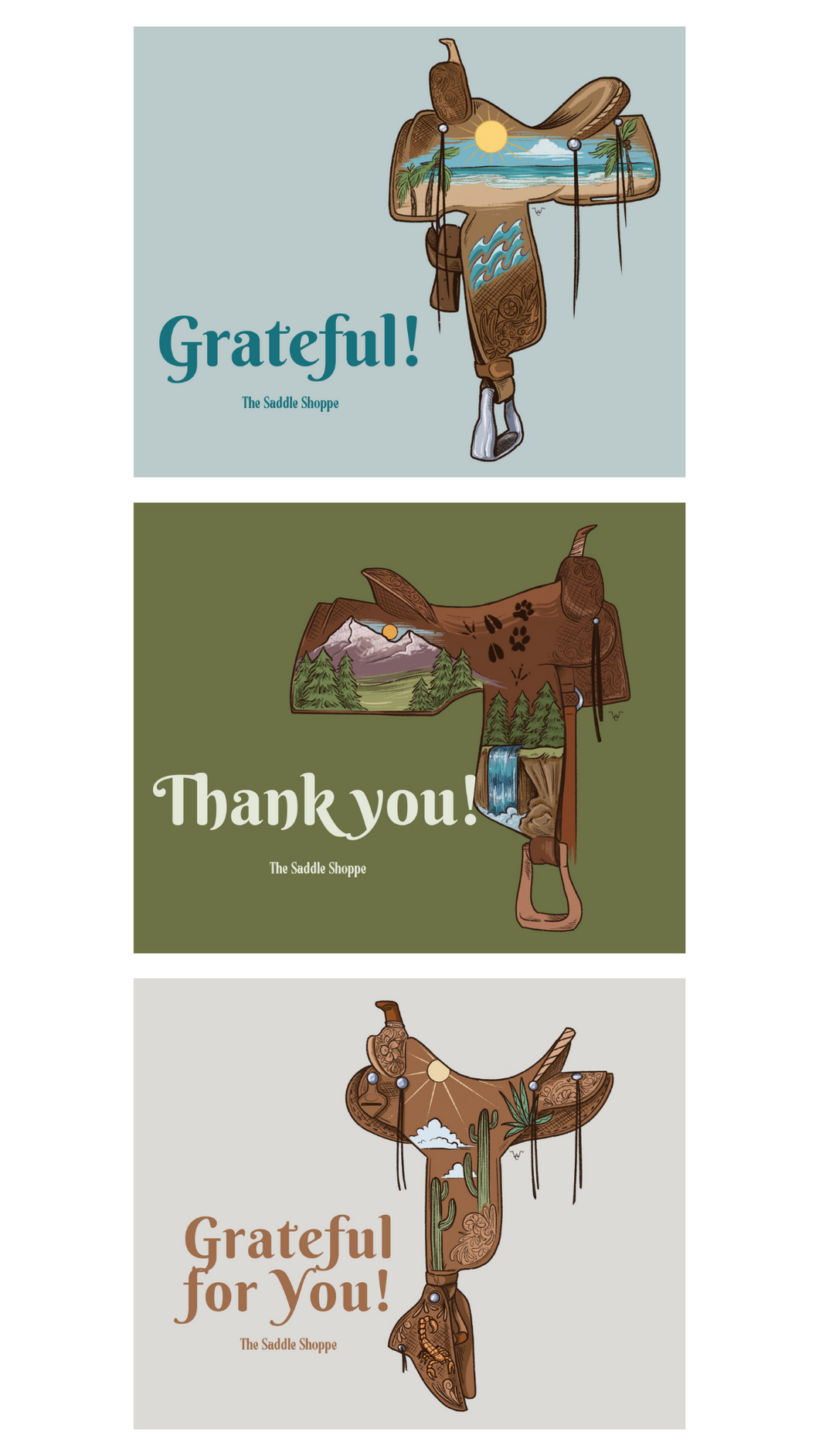 Adventure Saddle Baby Thank You Cards-DIGITAL DOWNLOAD