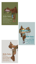 Load image into Gallery viewer, Adventure Saddle Baby Shower Invitation-DIGITAL DOWNLOAD
