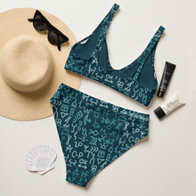Load image into Gallery viewer, Turquoise &quot;Branded&quot; Bikini
