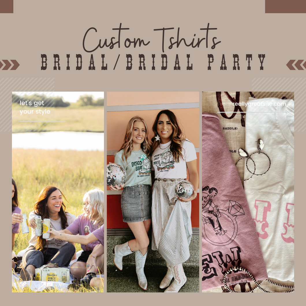 Custom Western Bridal/Bridal Party Tshirts