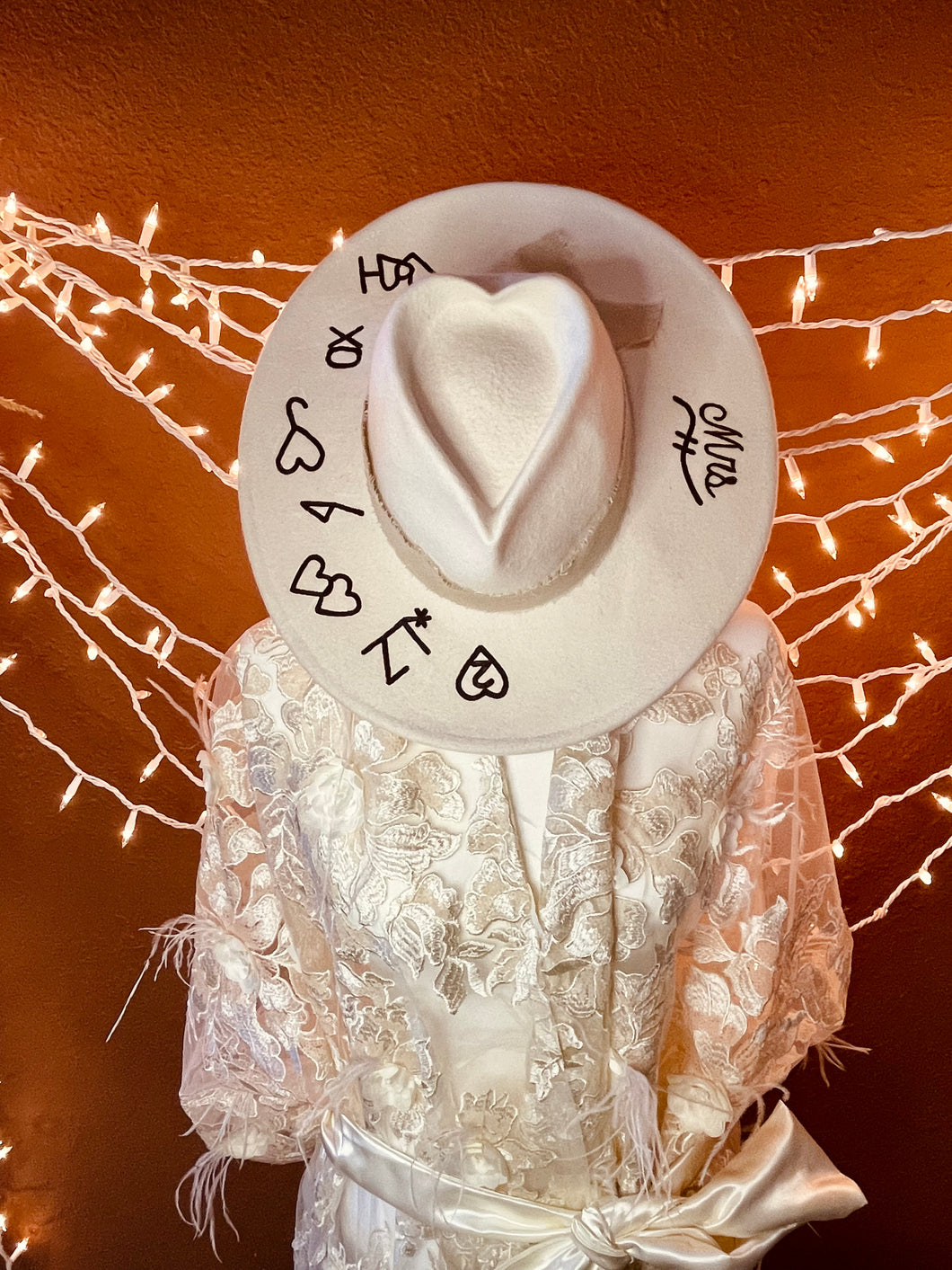 Branded Bridal Hat-Real Wool
